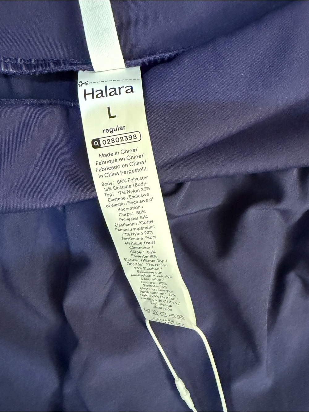 Halara Breezeful High Waisted Tummy Control Split Hem Pants Navy Blue Large NWT - Picture 2 of 7